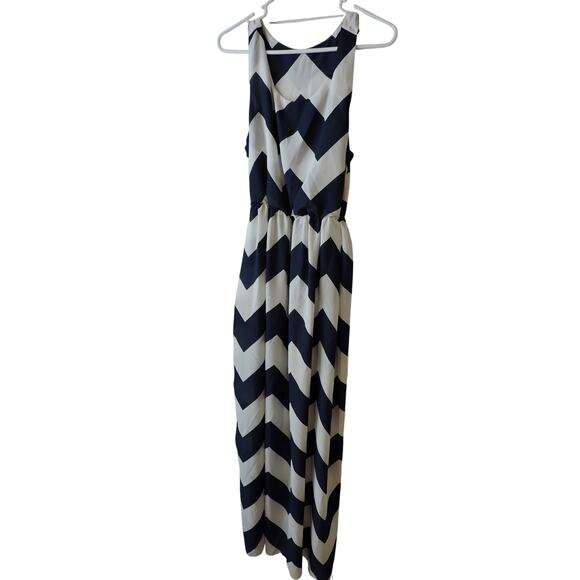 Sleeveless Chevron Maxi Dress Size S-M - Picture 1 of 3